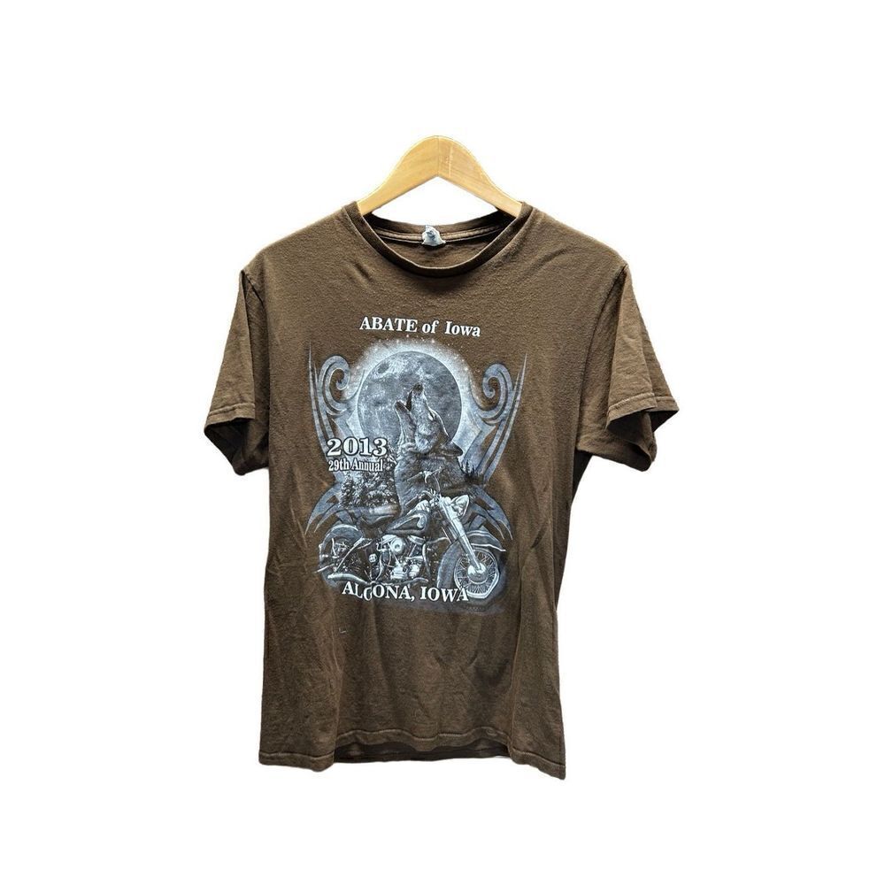 Abate Of Iowa Wolf 2013 Freedom Rally Size Medium (M) Brown Pro Weight Motorcycl